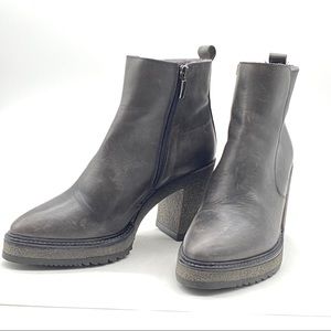 Italian Lined Winter Block Heel Ankle Boots